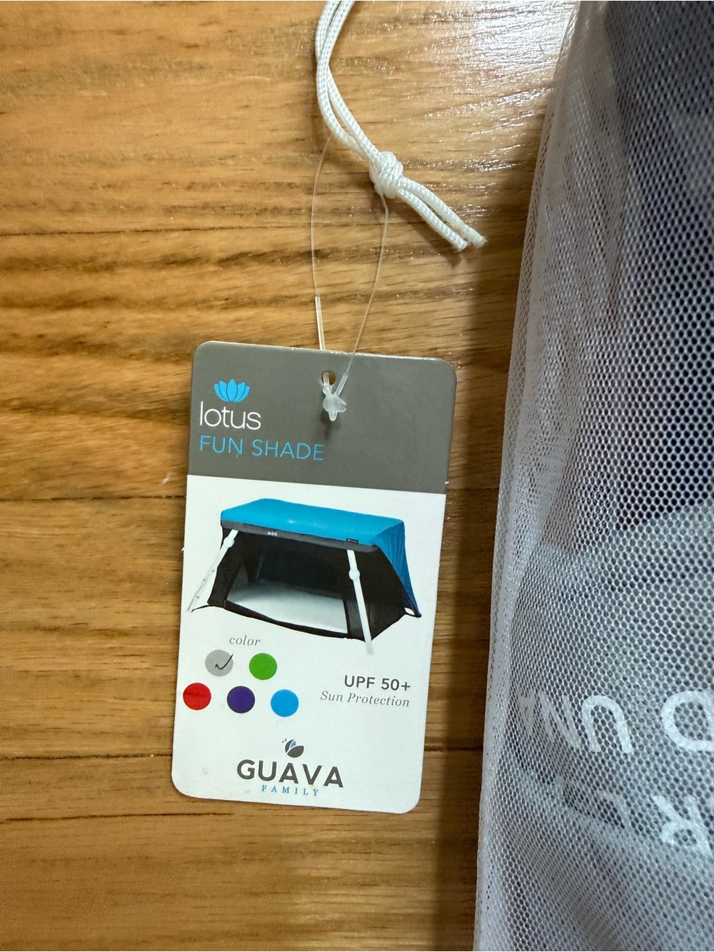 Guava Lotus travel crib Sun Shade - Light Gray - Picture 4 of 4
